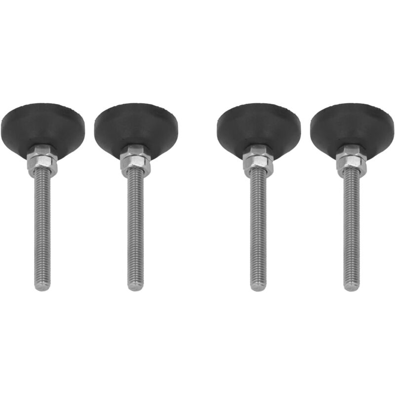 Largeight - jamais UTILISÉ]4 Supports de Nivellement Pivotants, Patins de Base en Caoutchouc de Nylon Réglables, Glissement de Meubles à Filetage M6,