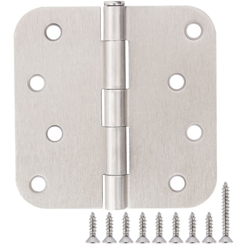 Dpzo - jamais UTILISÉ]6 Paquet Nickel Charnières de porte Nickel brossé 3 1/2 Charnières de porte intérieure Nickel satiné 3.5 pouces avec 5/8'