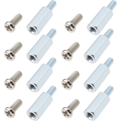 [JAMAIS UTILISÉ]8 Vis Hexagonales M4x15 + 8 Vis ¨¤ T¨ºte Hexagonale M4x10 pour Support d'¨Cran VESA Compatible avec Samsung