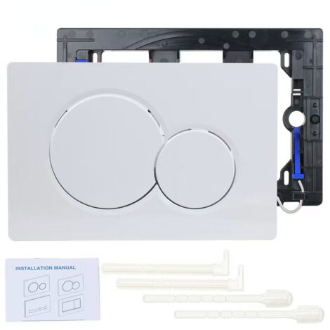 [JAMAIS UTILISÉ]Blanc - Panneau Bouton Réservoir Eau Caché Compatible Geberit SIGMA01 (Référence 115.770) - Non Original