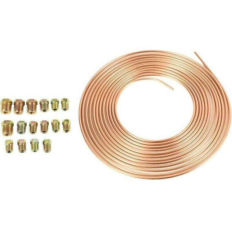 Jamais UTILISÉ]Bobine de tuyau de frein 7,62 m - En cuivre et nickel - Avec un diamètre extérieur de 3/16', tuyau anti-rouille Dpzo