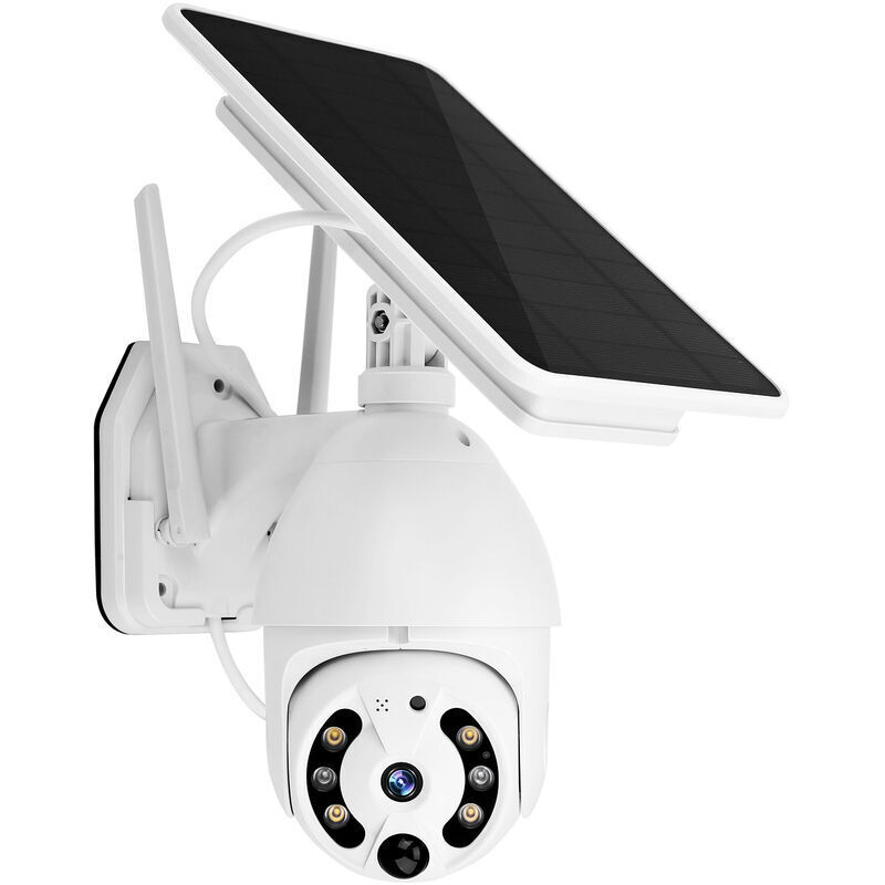 Dpzo - jamais UTILISÉ]Camera De Securite a Panneau Solaire Sans Fil, Camera Exterieure 1080P Wifi Camera De Surveillance Ptz 360° Prise En Charge