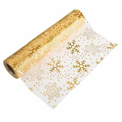 [JAMAIS UTILISÉ]Chemin De Table Noel Or, Décoration Noel Centre De Table, Decoration Table Noel 2022, Pailleté Deco De Table Mariage Communion Anniversaire Champagne Tulle Deco De Table Doré Filet 5m 
