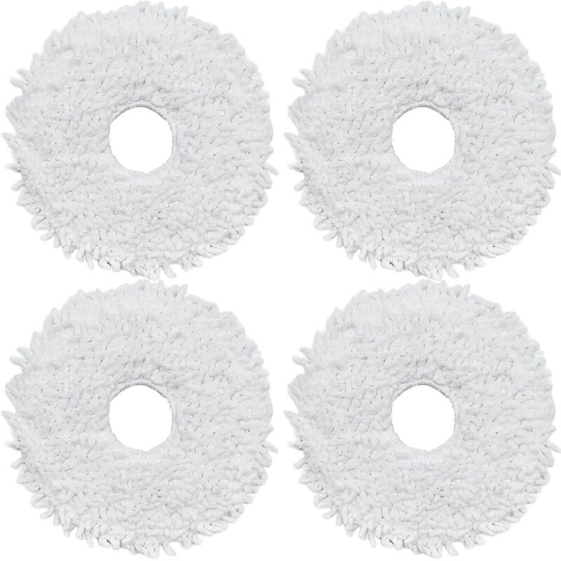 Jamais UTILISÉ]Cleaning Cloth for Eureka J12 Ultra, for Midea V12 Accessories for Robot Vacuum Cleaner, Replacement Soft Microfibre Cloth -4 Pieces
