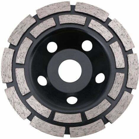 2 Disques De Meulage Diamantés 125mm - Double Rangée Pour Béton Et Pierre - Avec Anneaux