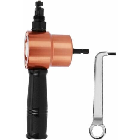 [JAMAIS UTILISÉ]Double Tête Métal Drap Grignoteur, Coupe-Grignoteuse à Double Tête en Métal, Outil de Coupe à Grignotte Accessoire pour Perceuse éLectrique