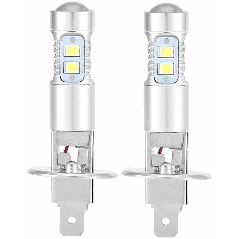[NUNCA USADO] Bombillas para faros delanteros INHHUB, kit de 2 bombillas LED H1 6000K ultra blancas de 100 W para luces de cruce - INHHUB