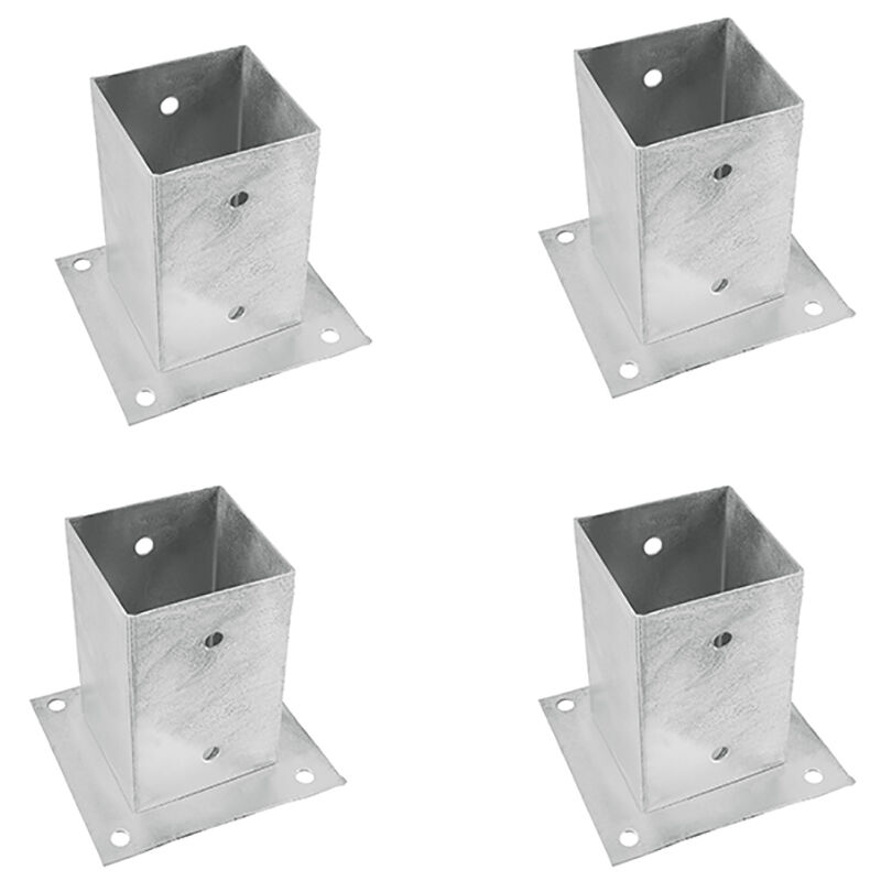 Jamais utilisé] Dpzo Ancres de poteau 4 pcs Métal galvanisé 101 mm