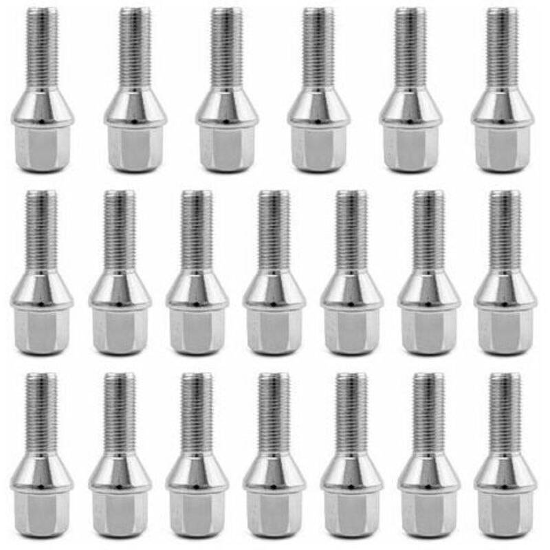[NUNCA USADO] Pernos de rueda INHHUB, espárrago de rueda, M12 x 1,25, vástago de 28 mm, pernos cónicos de 60°, paquete de 20 - INHHUB