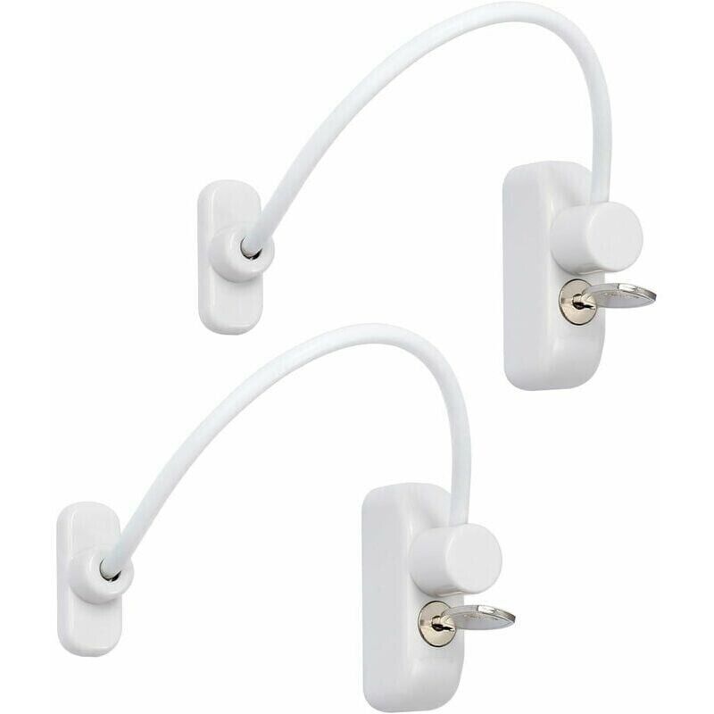 [NUNCA USADO] Cerradura de clip de ventana de dos piezas INHHUB para puerta corrediza, seguridad para bebés, cerradura de seguridad para niños,