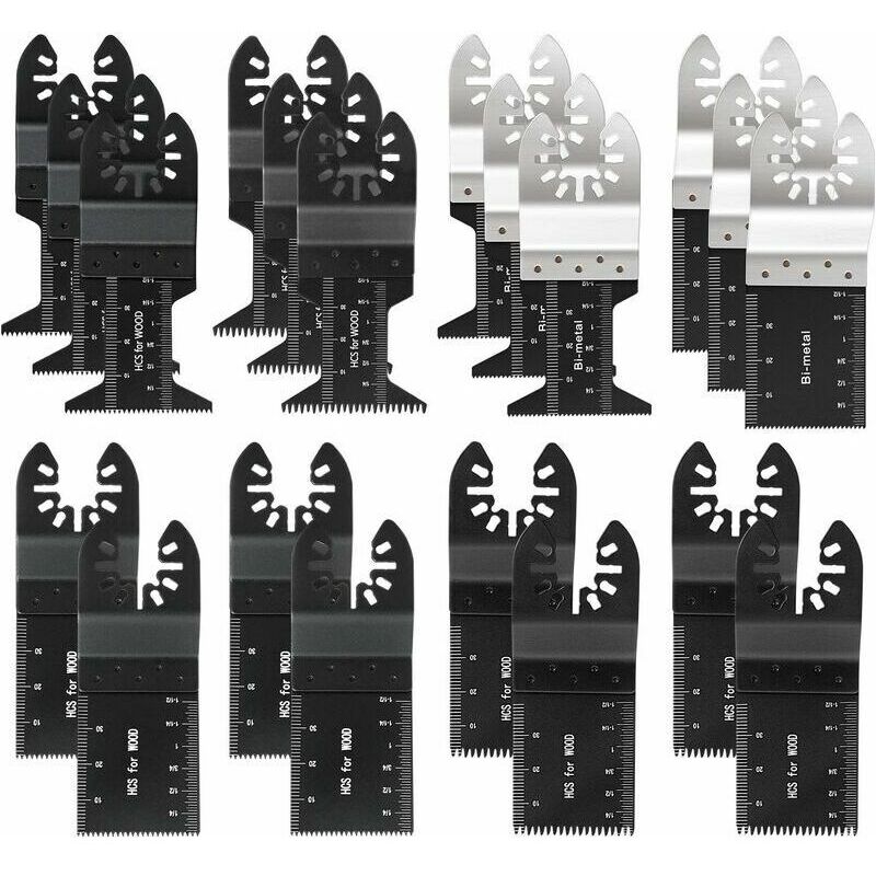 Dpzo - jamais utilisé] Lot de 20 lames de scie oscillantes professionns pour bois/métal, outil multifonction universel Quick Release pour Fein