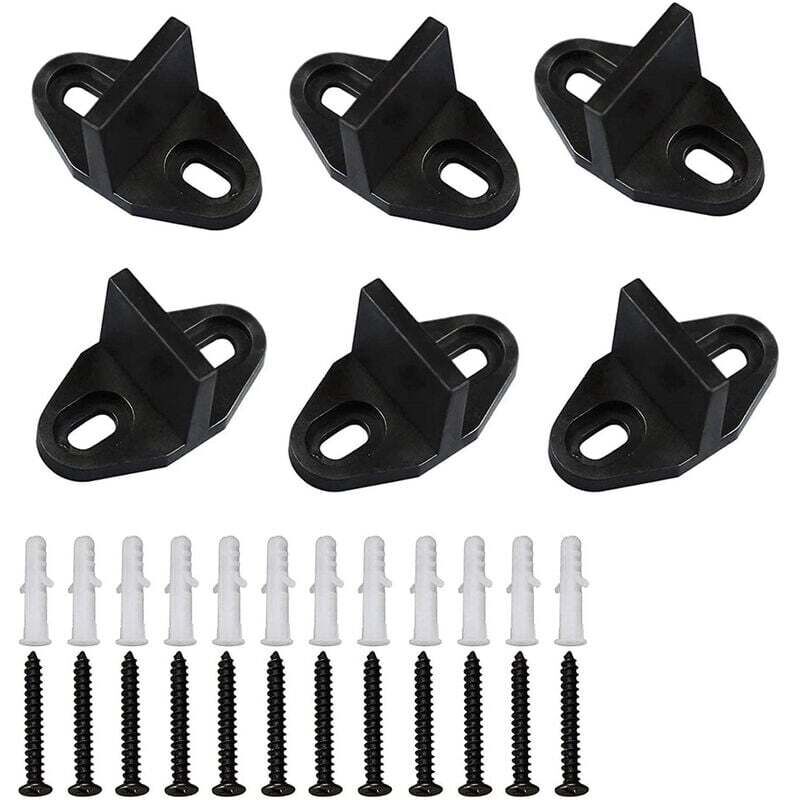 [NUNCA USADO] INHHUB - Juego de 6 guías de suelo para puertas corredizas de granero con tornillos - Guía de suelo para puertas corredizas de madera