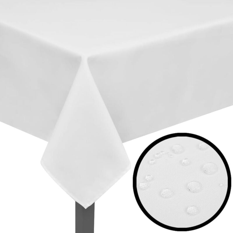 Jamais utilisé] Dpzo Nappes de table 5 pcs Blanc, 250x130 cm