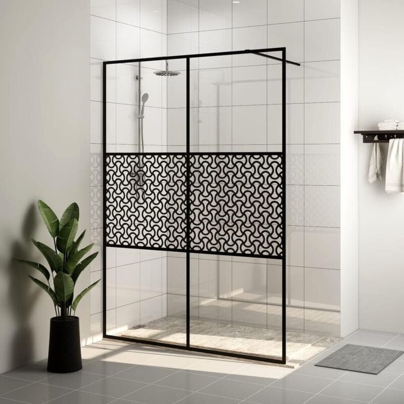 Jamais utilisé] Dpzo Paroi de douche pour douche à l'italienne, en verre esg transparent, 140 x 195 cm
