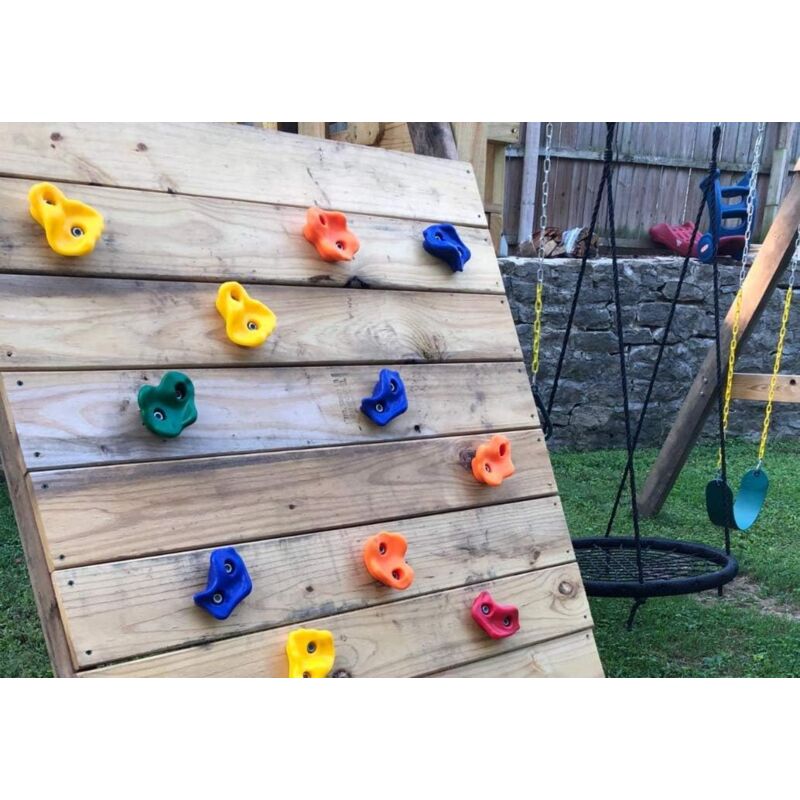 Dpzo - jamais utilisé] Pierres d'escalade avec corde 25 pcs Multicolore