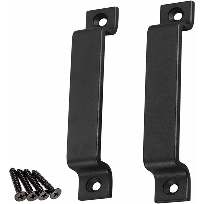 [NUNCA USADO] INHHUB - Tirador para puerta de granero, 2 piezas, para puerta de madera, para portones/cobertizos de jardín, para armarios de cocina,