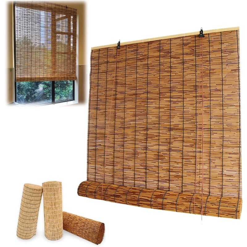 Dpzo - jamais utilisé] Store roulant Bambou Marron 100x160 cm
