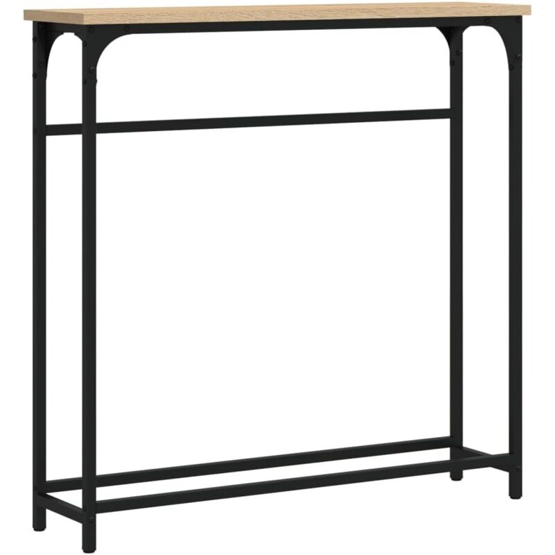 Dpzo - jamais utilisé] Table Console chêne Sonoma 75x19,5x75 cm Bois d'ingénierie