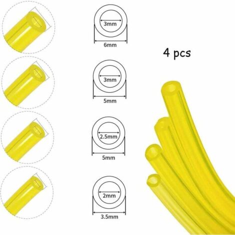 [JAMAIS UTILISÉ]Durite Essence Set 4 Pièces Tuyau de Carburant Tuyau d'essence 1,5 mètre pour Souffleur Coupe-bordure Tronçonneuse Debroussailleuse, Tuyau de Carburant Flexible Très Résistant-INHHUB