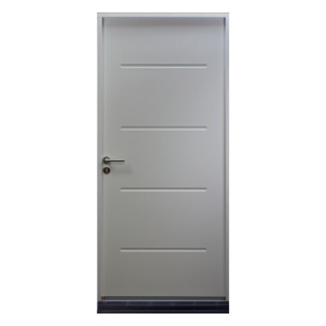 [JAMAIS UTILISEE]Porte D Entree En Acier Vitree Iza gris 215X90 Poussant droit GD MENUISERIES GD MENUISERIES
