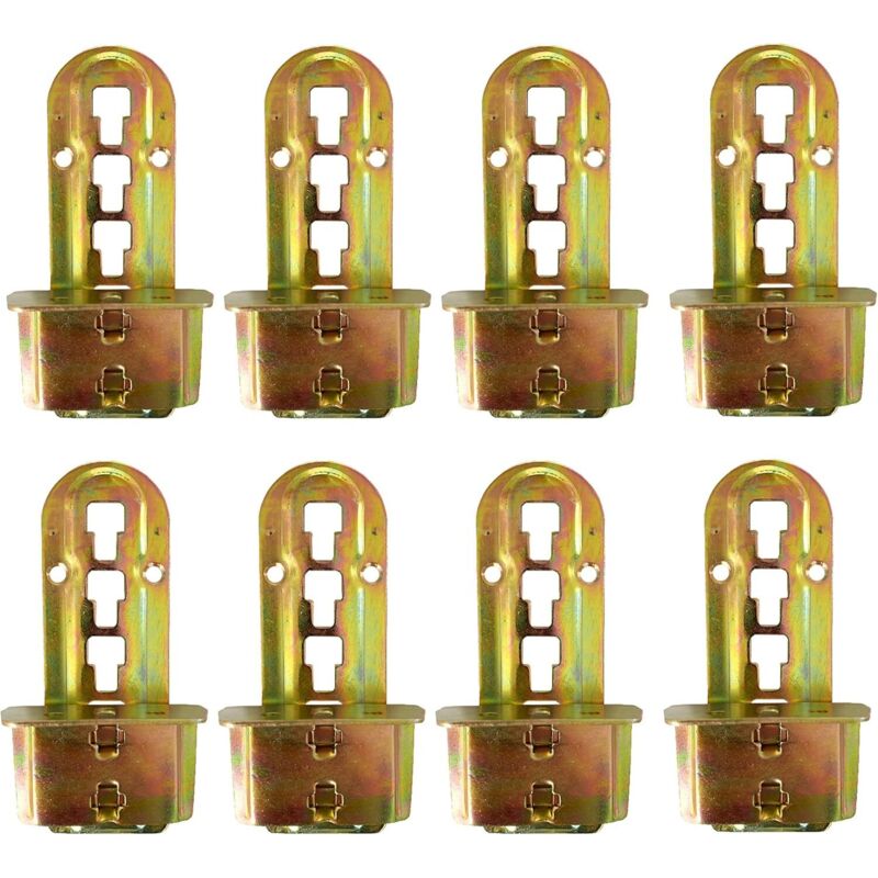 [NUNCA USADO] Soportes de cama Soportes de cama de metal ajustables Soportes de marco de cama con listones y conectores de barra central Herrajes