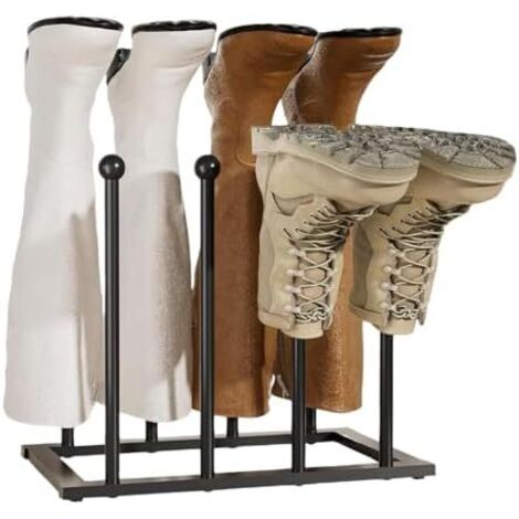 [JAMAIS UTILISÉ]Étagère à Chaussures en Métal pour Dortoir, Chambre, Couloir Étagère à Chaussures d'extérieur Étagère de Rangement pour Bottes et Chaussures de Pluie peu Encombrantes (pour 4 paires, n