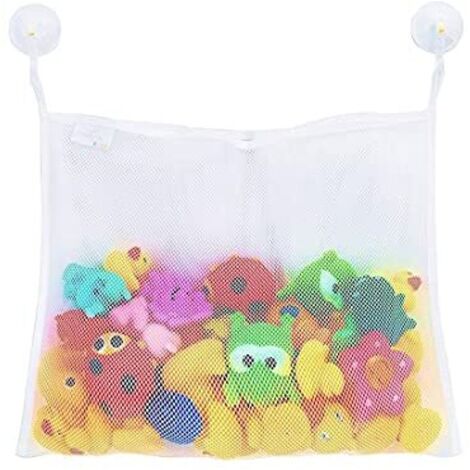 [JAMAIS UTILISÉ]Filet pour Jouet de Bain Rangement Jouets Bain, Filet de bain animaux marins, 2 Ventouses pour Installer, Poche de Rangement sans Perçage, Sac Accessoires de Bain, Lavable Facilement