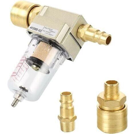 [JAMAIS UTILISÉ]Filtre à Air Comprimé, Séparateur Deau à Air Comprimé 1/4, Séparateur D Eau Séparateur D Huile avec Raccord Rapide pour Filtre Compresseur