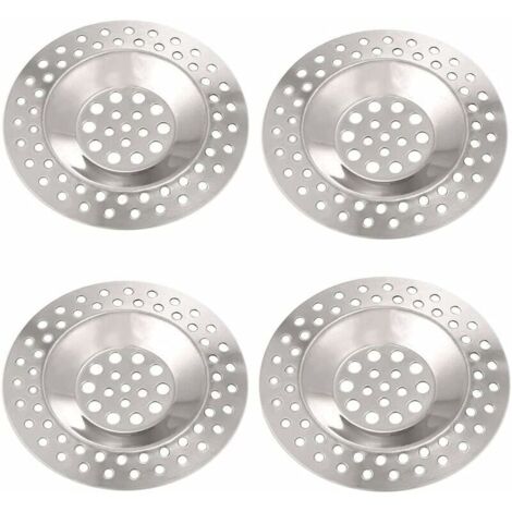 [JAMAIS UTILISÉ]Filtre evier inox 4 Pièces Filtre Lavabo de Décharge en Acier Inoxydable Filtre Evier Ccuisine Bouchon Évier de Bonde Avabo pour Cuisine et Salle de Bain de Douche Diamètre 75mm