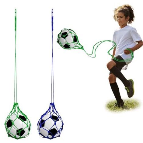 [JAMAIS UTILISÉ]Football Netting,Entraîneur de Football,2 Pièces Football Kick Entraîneur Solo Entraînement,Ceinture D'entraînement de Football Réglable,Football Kick Traine pour Enfant et Adulte