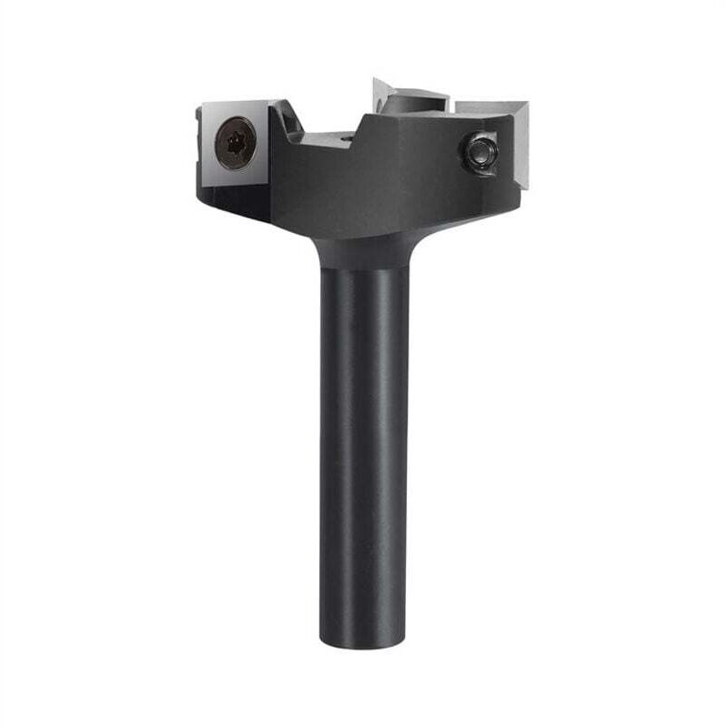 Dpzo - jamais UTILISÉ]Fraise à Surfacer 12 mm Tige 60 mm Diamètre de Coupe avec 3 Inserts Fraise a Bois Defonceuse Fraise a Raboter Fraise Surfacage