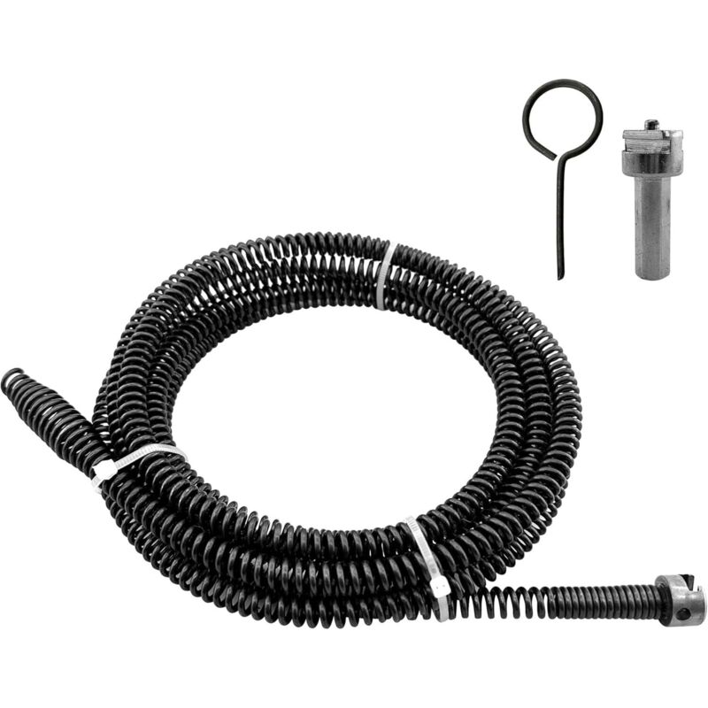 Jamais UTILISÉ]Furet Deboucheur Canalisation 2m, ø10mm, En Spirale, Avec Adaptateurs éLectriques, Arbre De Nettoyage de Canalisations Multifonction