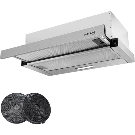 [JAMAIS UTILISÉ] Gasland Chef IR60SP Hotte à déflecteur plat 60cm, Hotte aspirante silencieuse, évacuation d'air 300 m³/h, 2 niveaux d'encastrement Hotte plate à encastrer avec filtre, acier inoxydabl