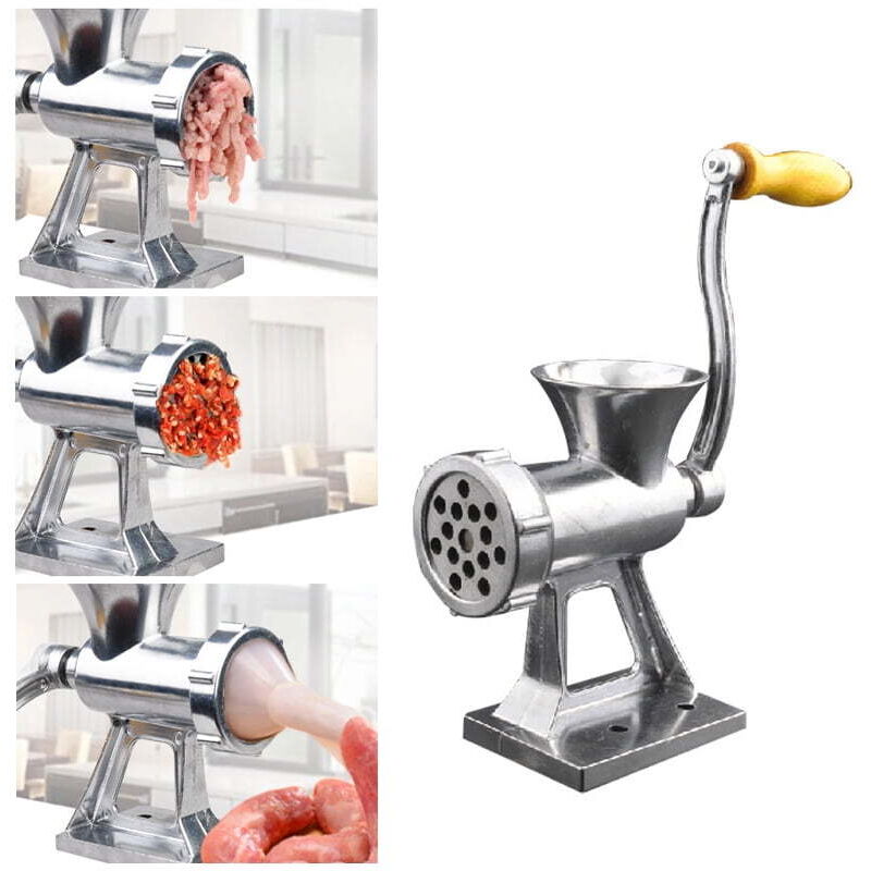 Jamais UTILISÉ]Hachoir à viande manuel en acier inoxydable pour viande, hachoir à saucisse, hachoir à main à pince pour porc, boeuf, poisson, poulet,