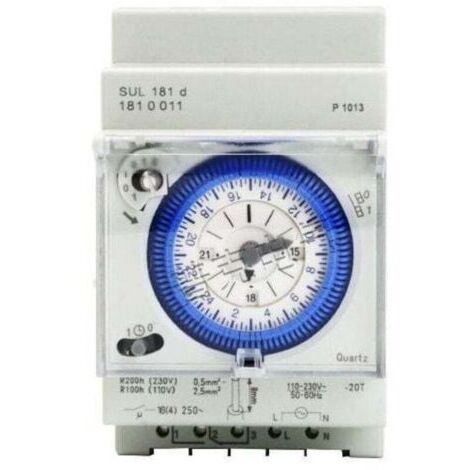 [JAMAIS UTILISÉ]Horloge, sonnerie et minuterie pour tableau électrique Minuterie mécanique analogique 110V-220V, 24 heures, programmable quotidiennement, 15 minutes, réglage de l\'heure, relais de com