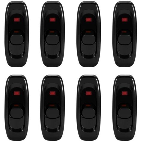 [JAMAIS UTILISÉ]Inline Interrupteur Cordon Interrupteur, 8 pièce Interrupteur en Ligne, Basculante Interrupteur Intermédiaire, pour Lampe de Chevet Lampe de Table de Bureau Cordon électrique (250V 10A