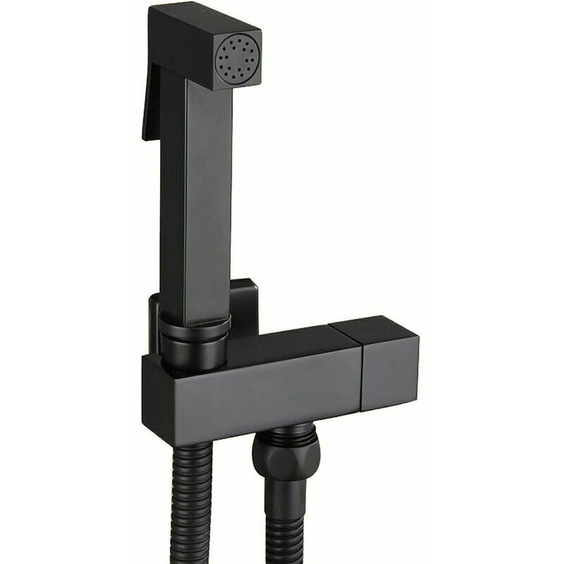 [JAMAIS UTILISÉ]Kit Douchette WC en Laiton Noir - Pulvérisateur de Bidet à Main avec Support Mural - Hygiène Personnelle - Modèle G1/2.