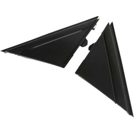 [JAMAIS UTILISÉ]KZQ Couvercle de Drapeau de Rétroviseur de Porte 1SH17KX7AA Rétroviseur Gauche Droite Triangle Plaque Garniture Remplacement pour FIAT 500 2012 à 2017 (Noir brillant)