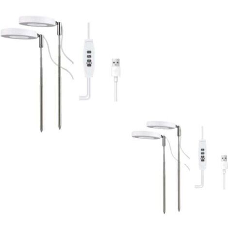 [JAMAIS UTILISÉ]Lampe de croissance pour plantes, lampe de croissance LED à spectre complet réglable en hauteur pour petites plantes, 9 niveaux de luminosité réglables, rotation à 180° et minuterie ma