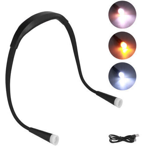 [JAMAIS UTILISÉ]Lampe de lecture au cou, Rechargeable, réglable, Portable, LED, suspendue, pour lire en plein air