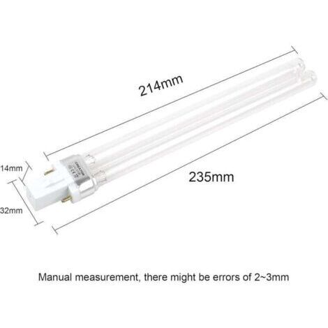 [JAMAIS UTILISÉ]Lampe UVC de rechange Tube de remplacement Tube UV pour appareil UVC G23 11 Watt, 2 pièces