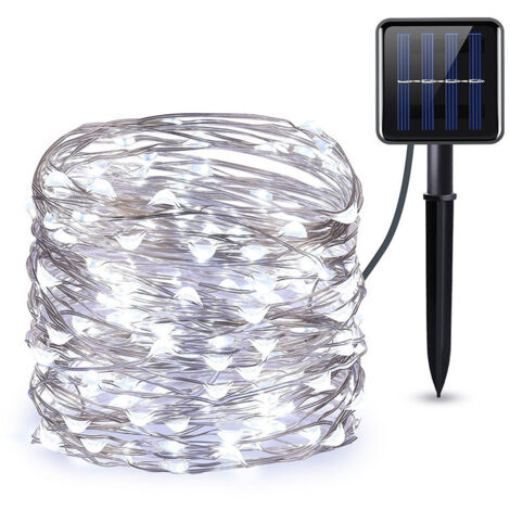 [JAMAIS UTILISÉ]LED Guirlande Solaire Extérieure, 20M Guirlande Lumineuse Solaire IP65 Etanche Lampe Décorative Solaire pour Jardin d'été, Patio, Tente, Mariage Bluedeer