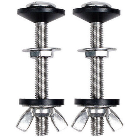 [JAMAIS UTILISÉ]Lot de 2 boulons de réservoir de toilettes à cuvette en acier inoxydable universel avec double joints, facile à installer