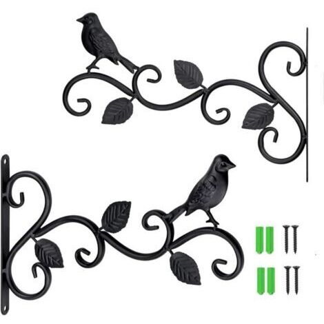[JAMAIS UTILISÉ]Lot de 2 supports muraux pour plantes, crochets pour murs végétaux, supports muraux de jardin, crochets de jardin extérieurs