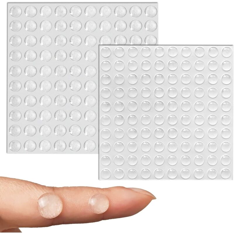 Largeight - jamais UTILISÉ]Lot de 200 patins adhésifs transparents en silicone, patins de protection/patins en silicone pour la protection murale,