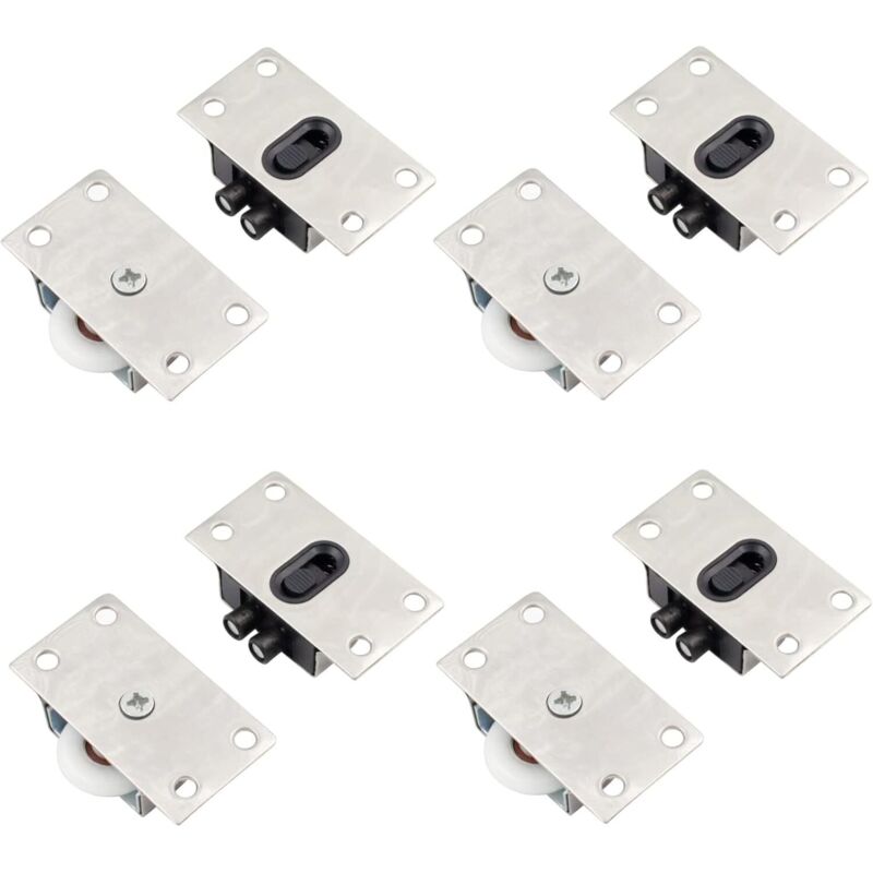 [NUNCA USADO] Juego de 4 rodillos de nailon silenciosos para puerta corredera de ducha o armario