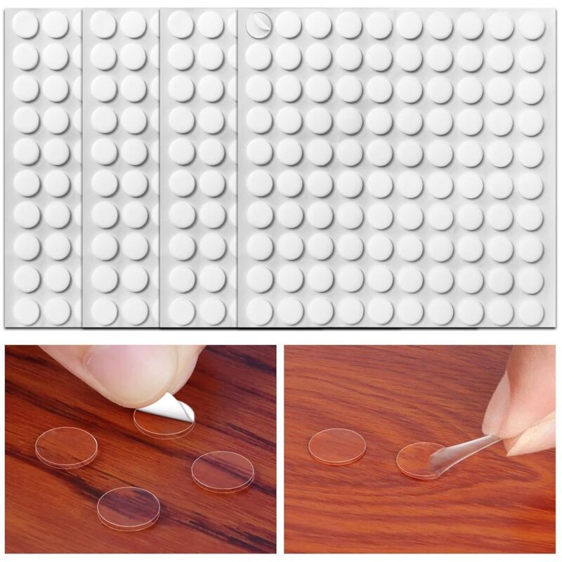 Largeight - jamais UTILISÉ]Lot de 400 pastilles adhésives double face rondes et transparentes extra fortes pour coller des affiches, photos, ballons,