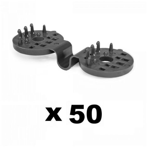 [JAMAIS UTILISÉ]Lot de 50 clips de fixation gris pour brise-vue