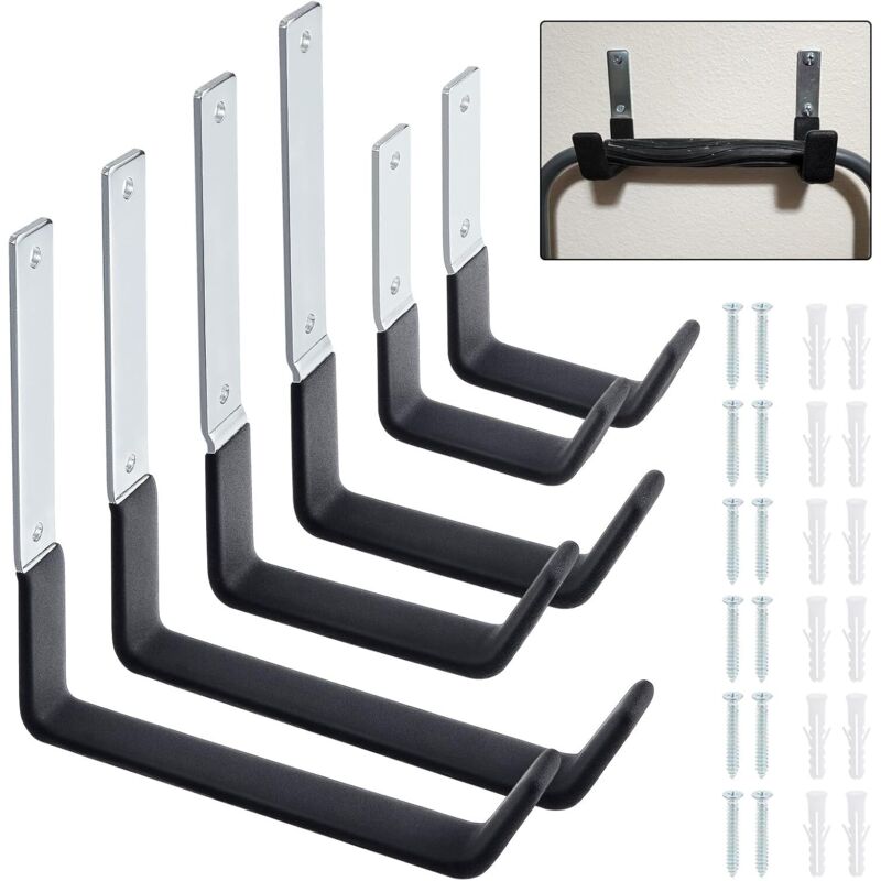 Jamais UTILISÉ]Lot de 6 crochets d'échelle de garage, de rangement utilitaire, montage mural, crochet de suspension pour vélo, échelle, chaises