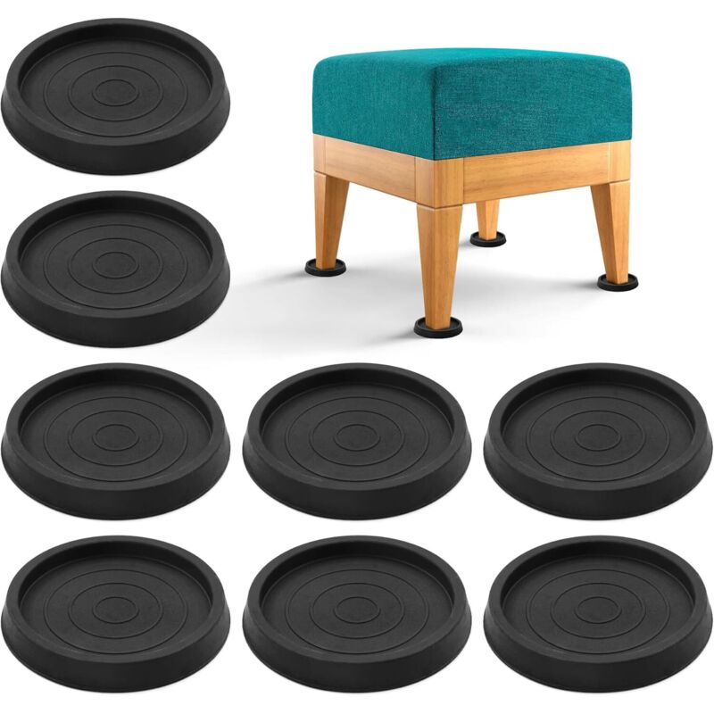 Jamais UTILISÉ]Lot de 8 patins ronds antidérapants de 6,3 cm en caoutchouc pour pieds de meubles, chaises, tapis de protection pour lit, armoire,